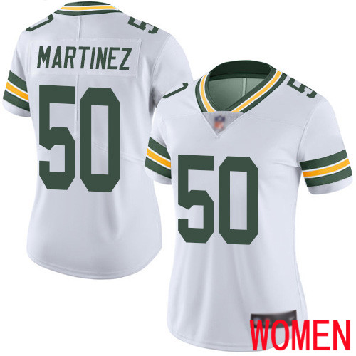 Green Bay Packers Limited White Women #50 Martinez Blake Road Jersey Nike NFL Vapor Untouchable->women nfl jersey->Women Jersey